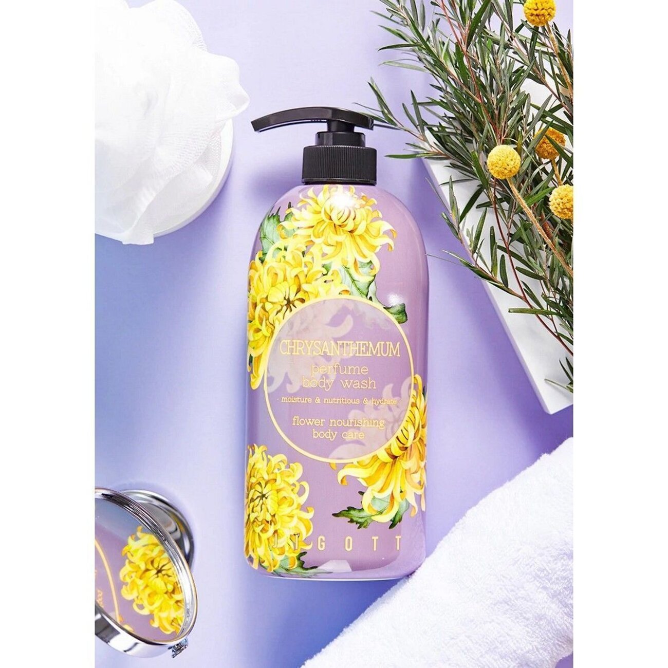 Jigott Парфюмированный гель для душа с экстрактом хризантемы / Chrysanthemum Perfume Body Wash, 750 мл 548106 19787