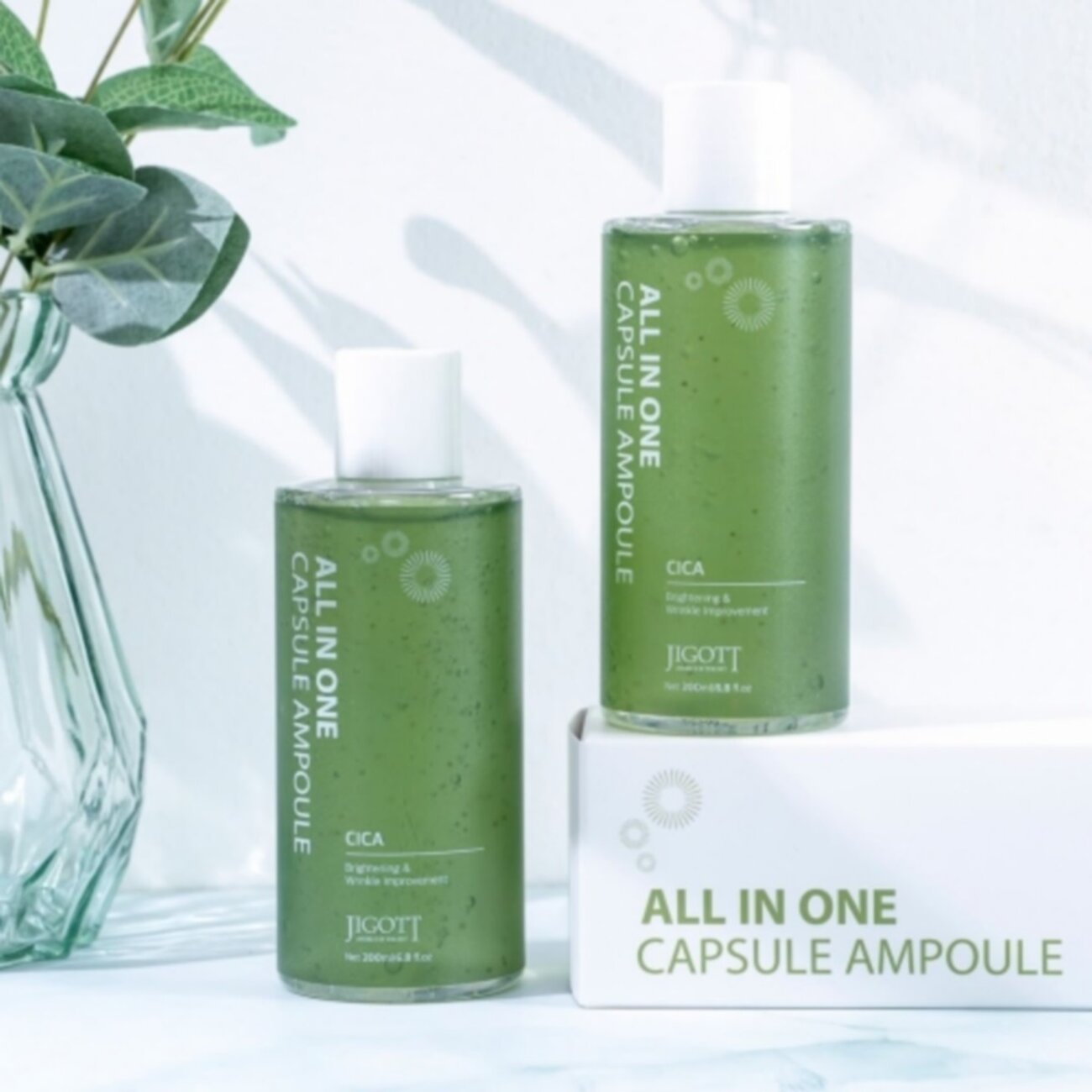 Jigott Сыворотка для лица с экстрактом центеллы азиатской / All In One Cica Capsule Ampoule, 200 мл 548115 23489