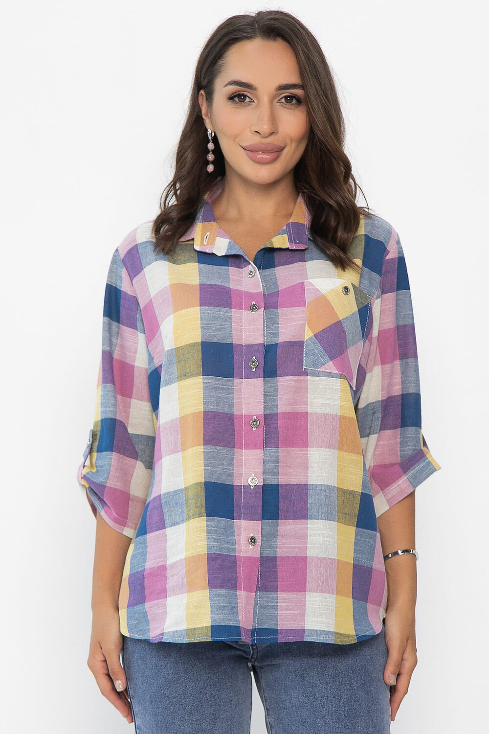 LT Collection Рубашка 548367 Б14037-18М мультиколор