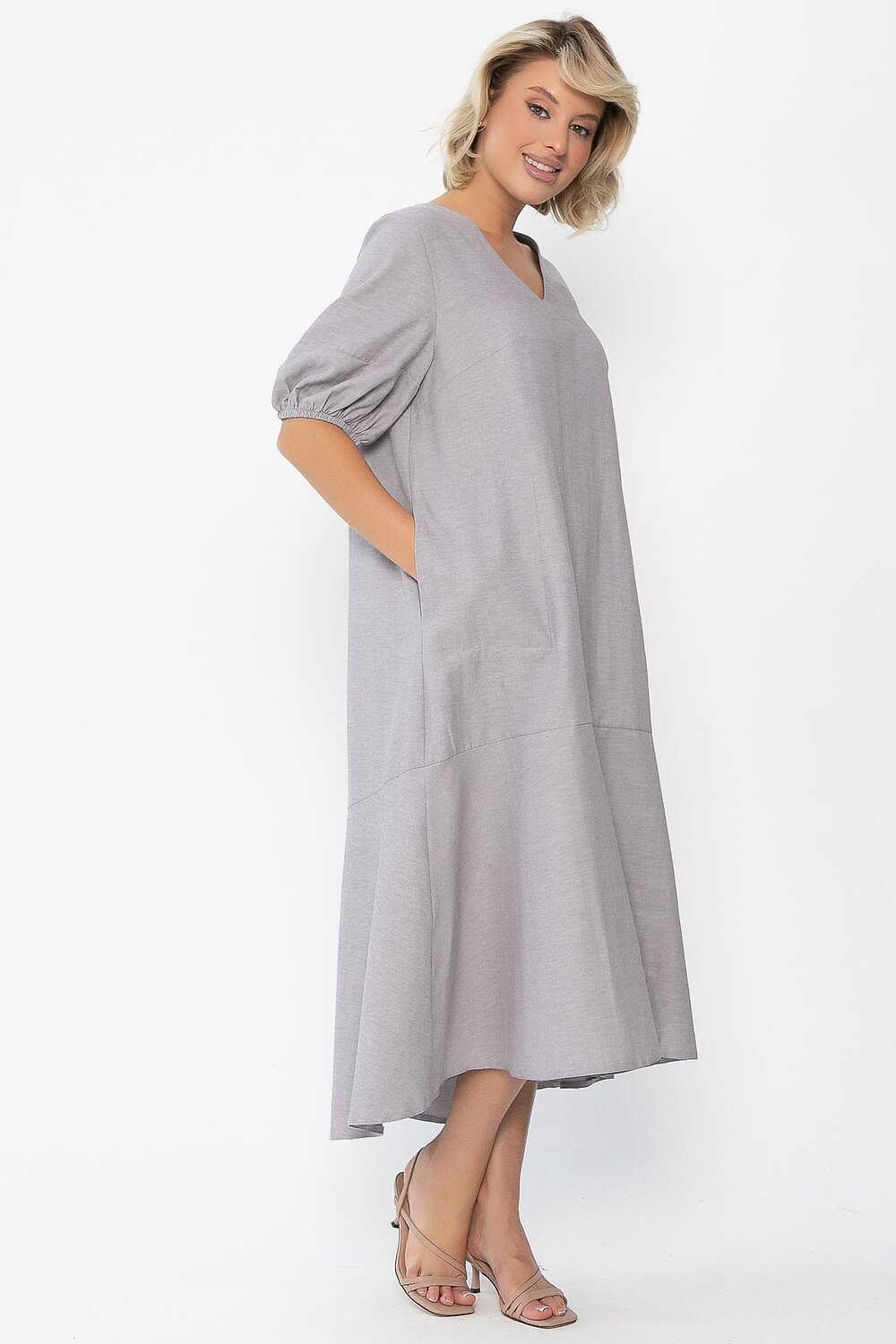 LT Collection Платье 548368 П14044-30М серый
