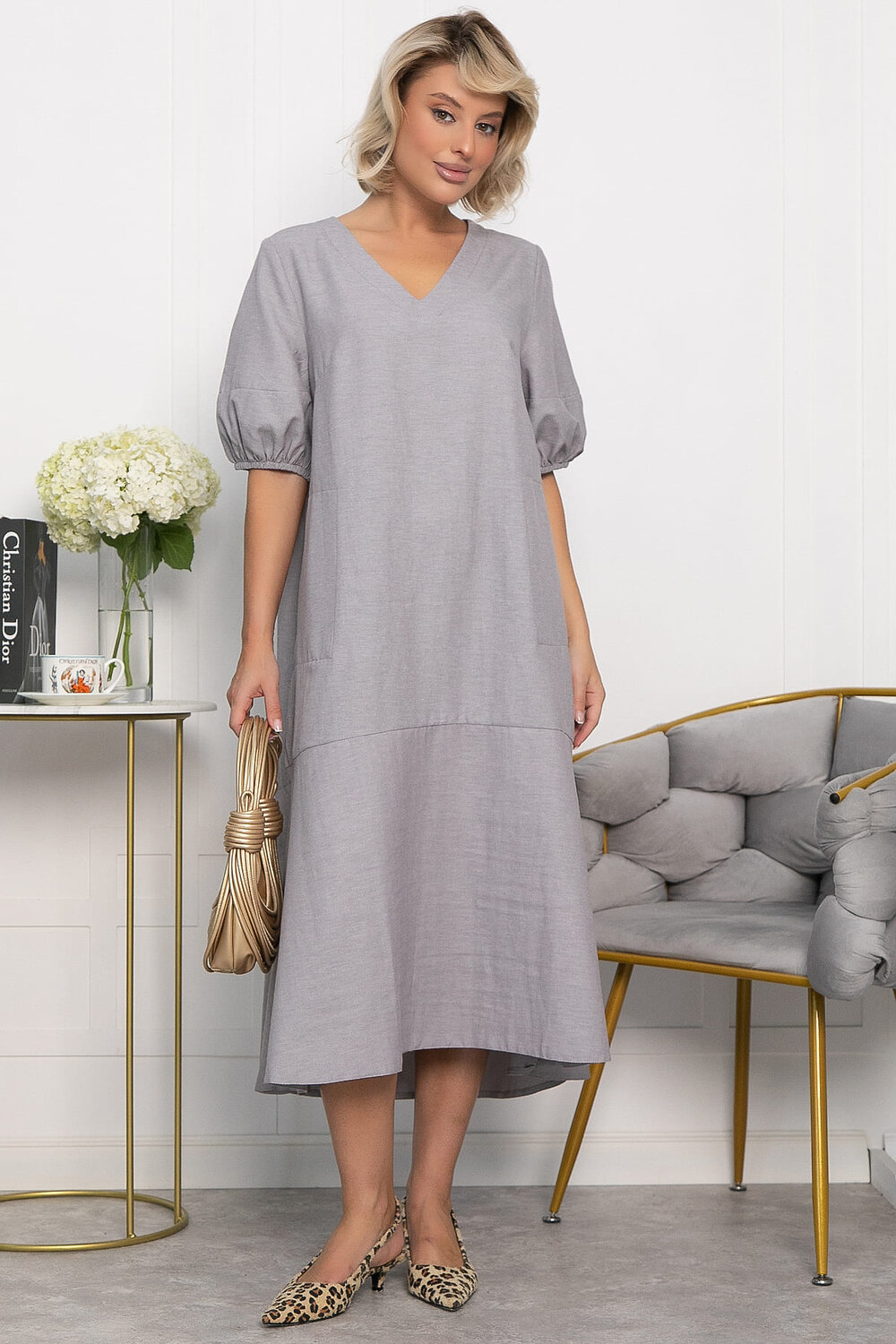 LT Collection Платье 548368 П14044-30М серый