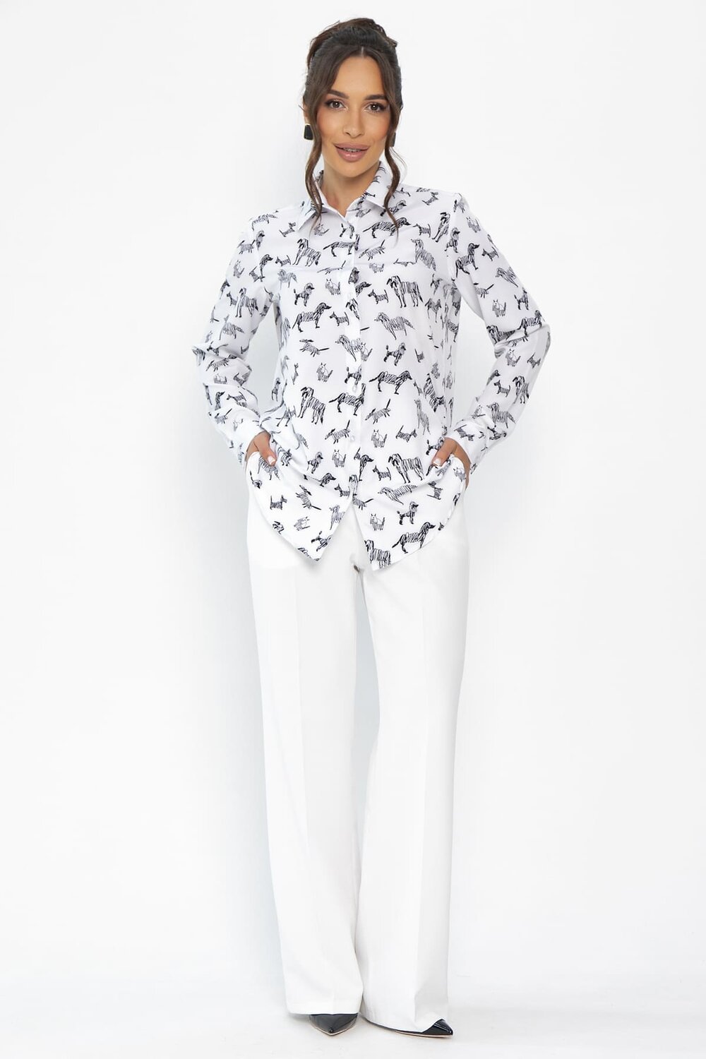 LT Collection Рубашка 548556 Б13843-16М белый