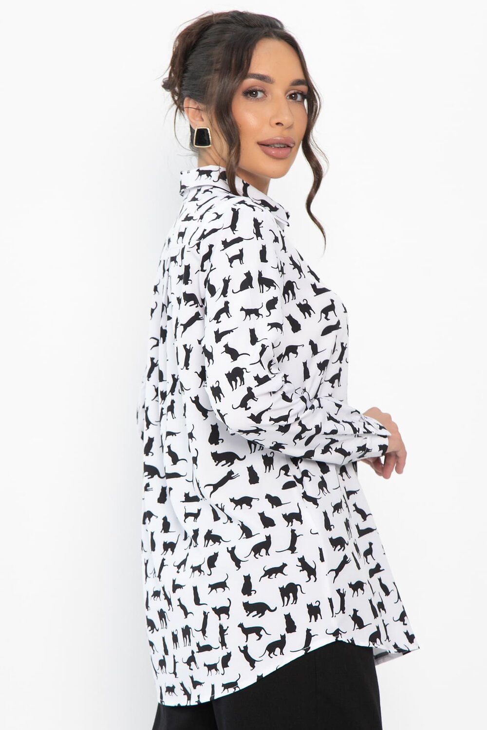 LT Collection Рубашка 548557 Б13844-16М черно-белый