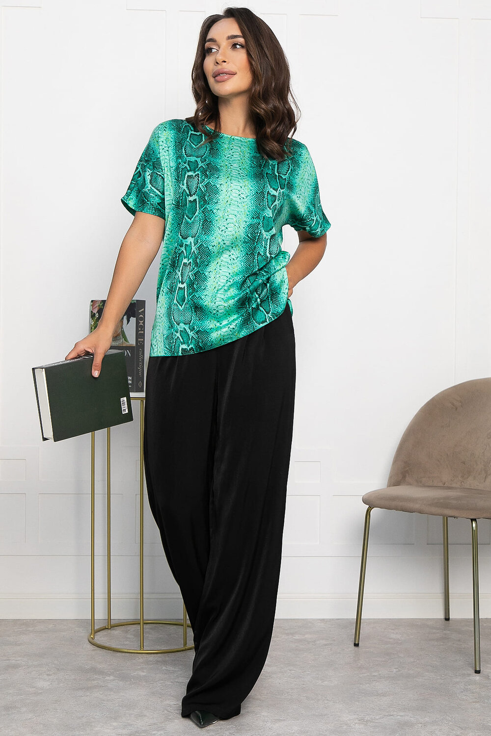 LT Collection Блуза 548558 Б14032-16М зеленый