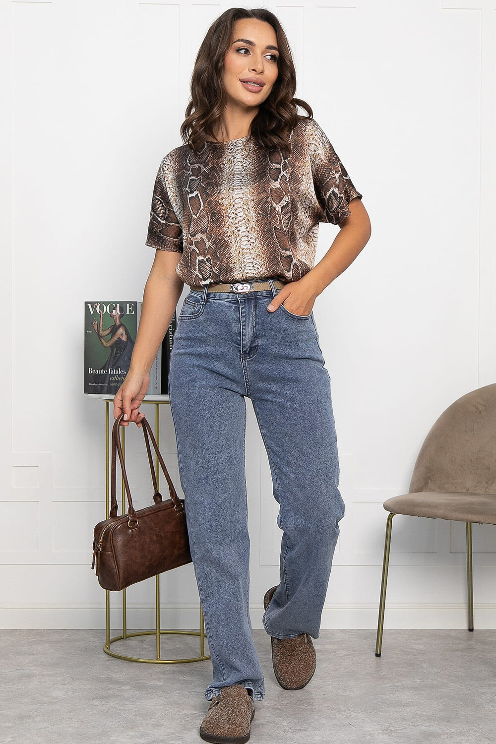 LT Collection Блуза 548560 Б14031-16М коричневый