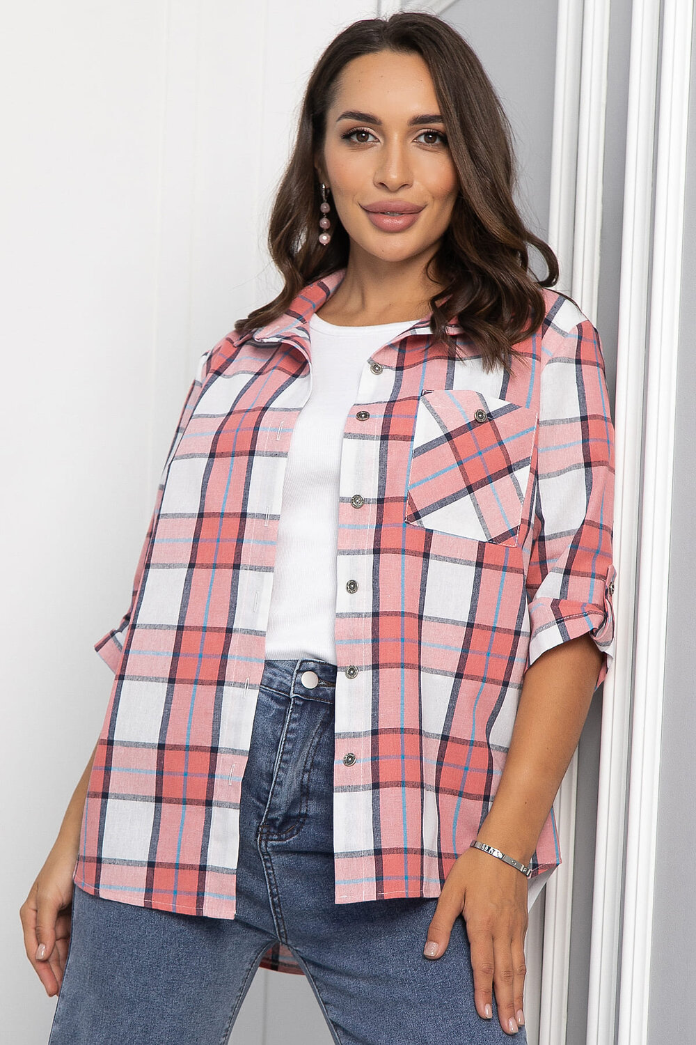 LT Collection Рубашка 548668 Б14036-18М розовый