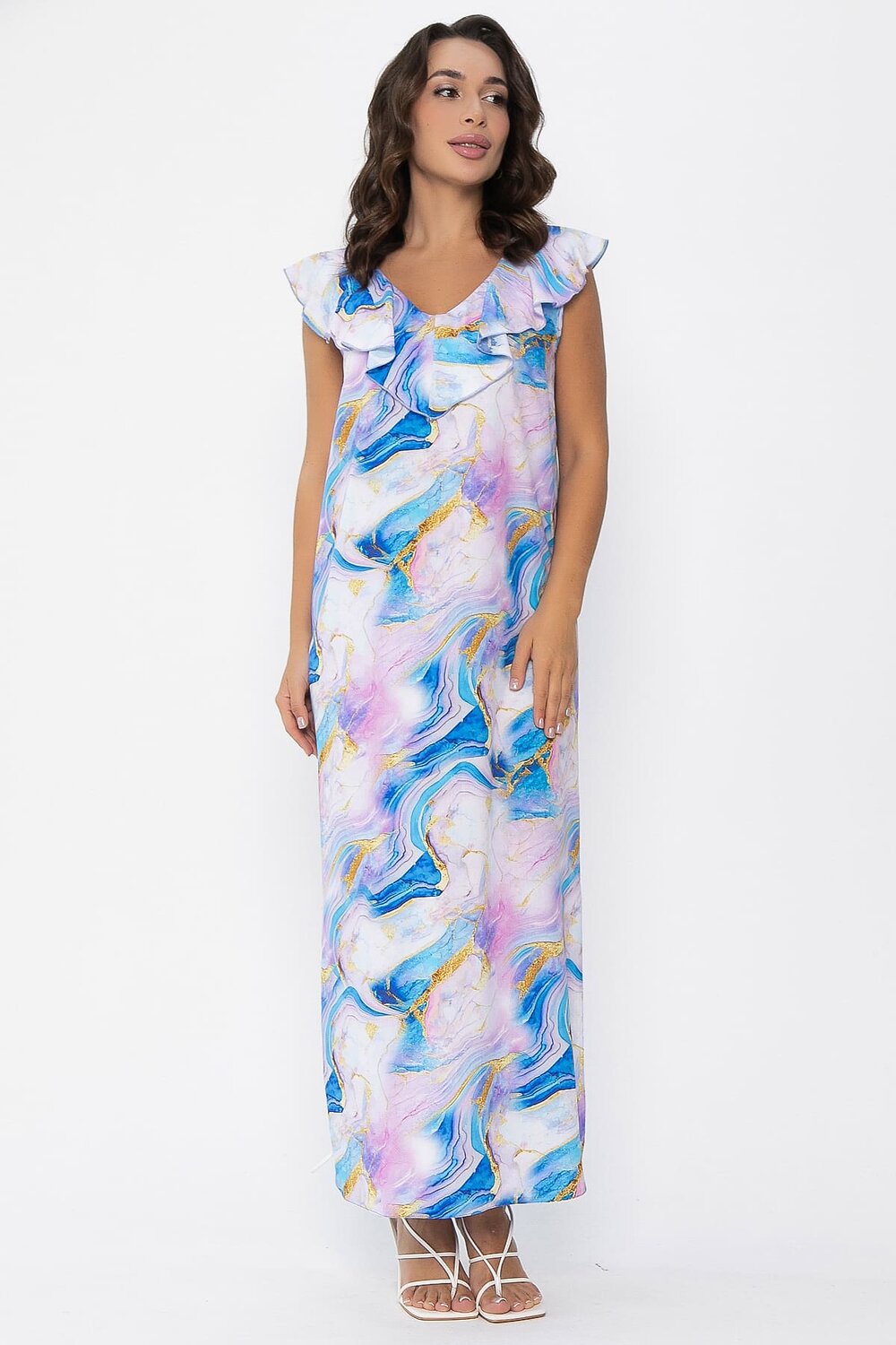 LT Collection Платье 548788 П14073-4М сиренево-синий