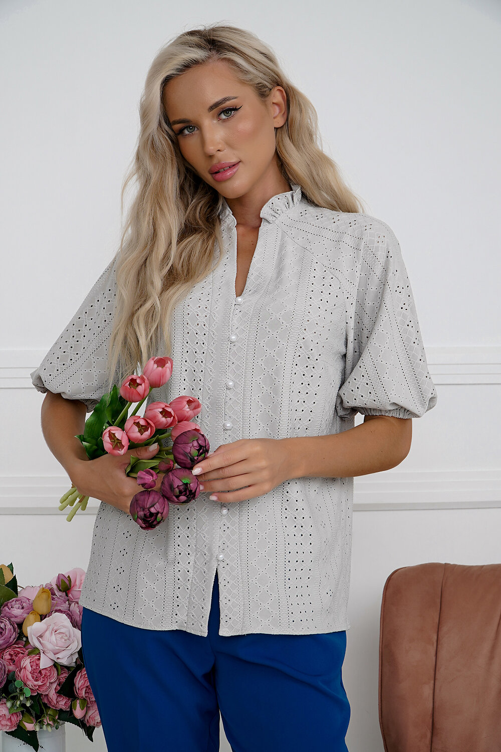 Open-style Рубашка 548849 6875 серый