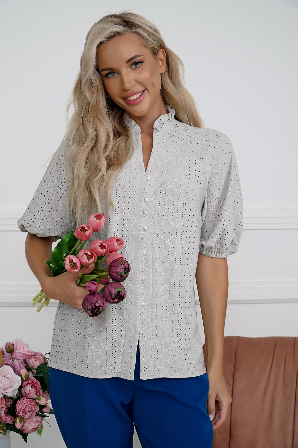 Open-style Рубашка 548849 6875 серый