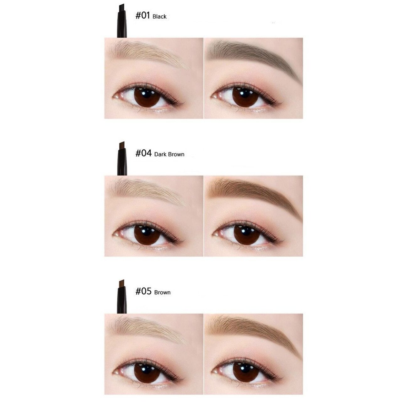 L‘OCEAN Автоматический карандаш для бровей / Auto Eye Brow Pencil Professional, 05 Brown 548894 21403