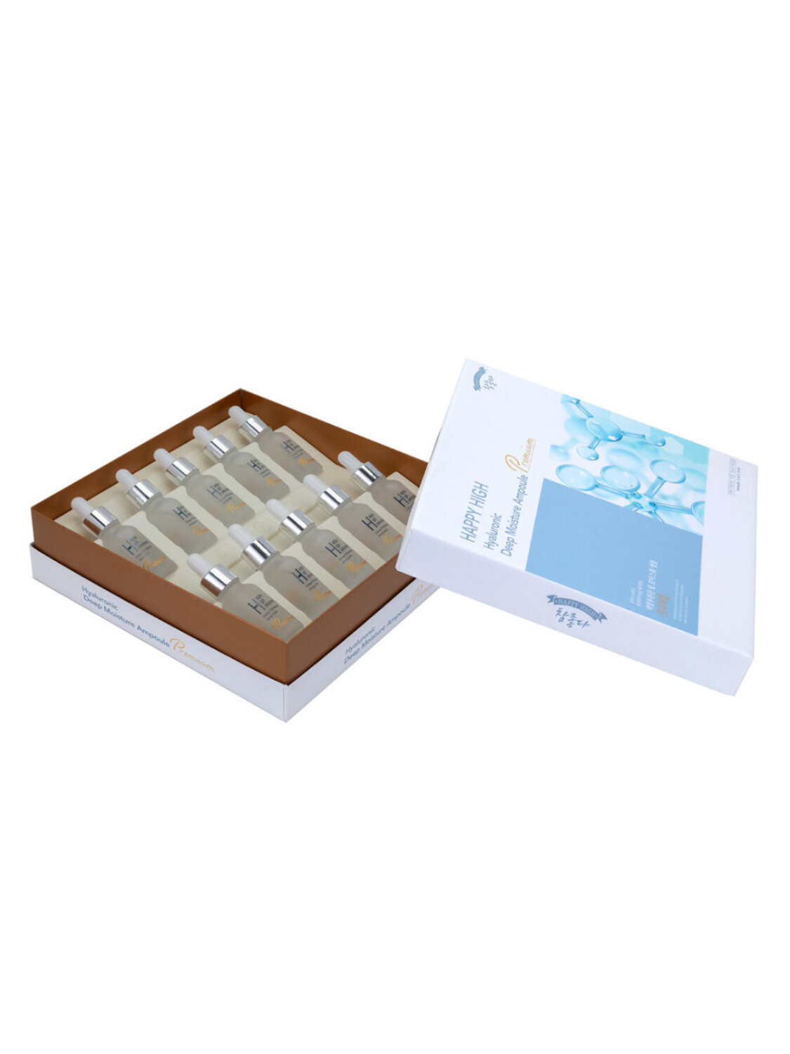 HAPPY HIGH Набор сывороток для лица с гиалуроновой кислотой / Hyaluronic Deep Moisture Ampoule Premium, 15 мл x 10 548904 27943