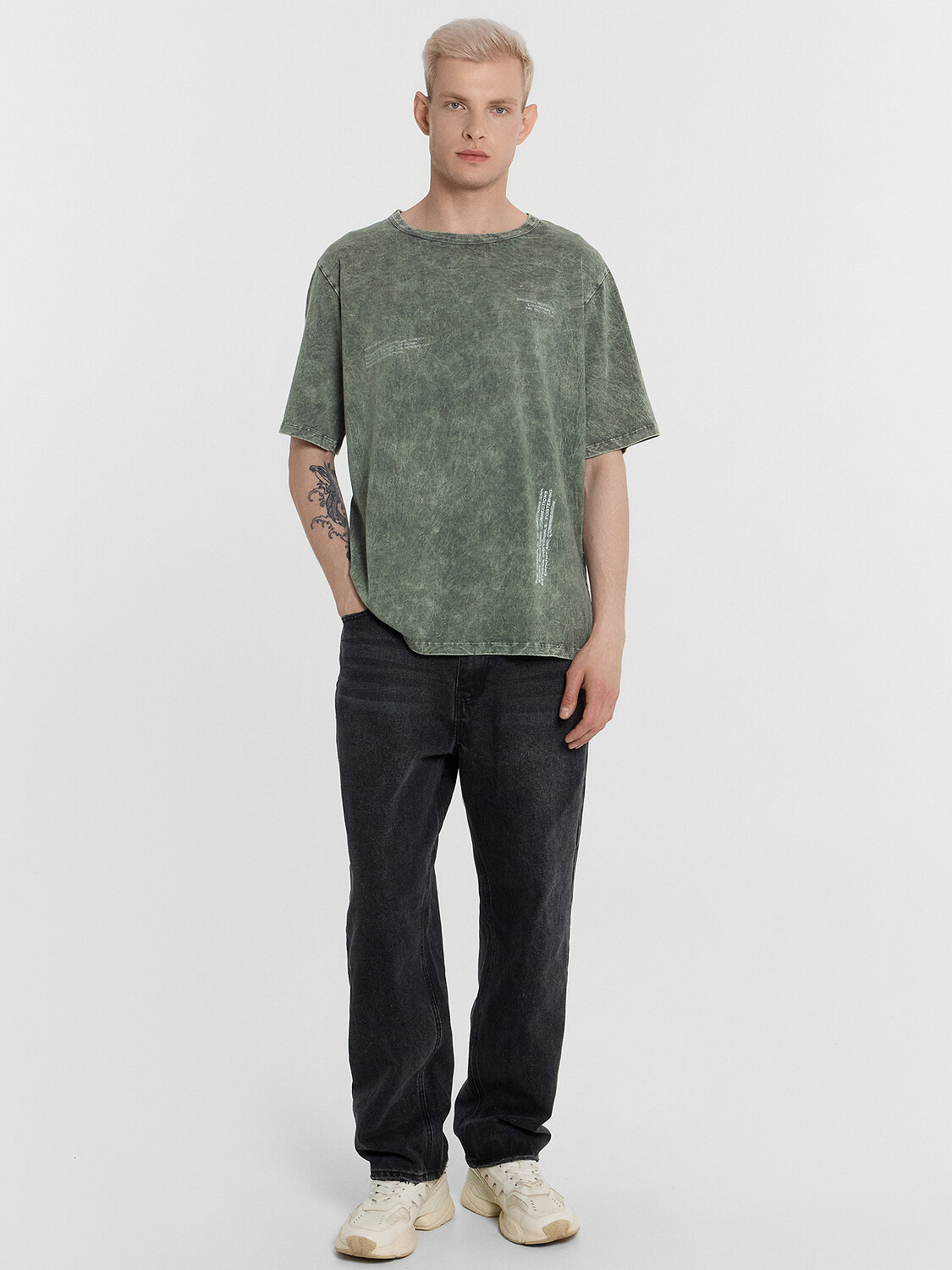 MARK FORMELLE Футболка 549114 111772-1 ACID WASH серый +печать