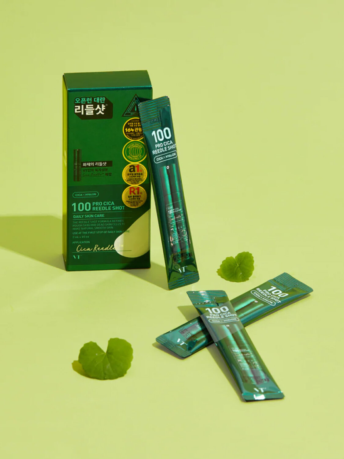 VT Cosmetics Бустер-сыворотка для чувствительной кожи для лица с микроиглами и экстрактом центеллы / Cica Reedle Shot 100 Stick, 10 x 2 мл 549990 27964