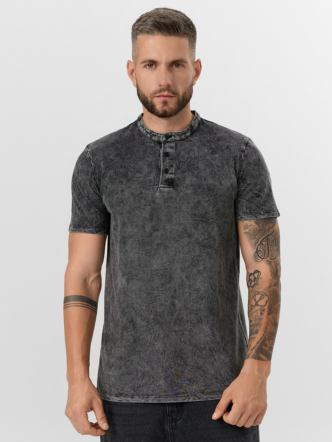 MARK FORMELLE Поло 550024 111697/1 ACID WASH черный