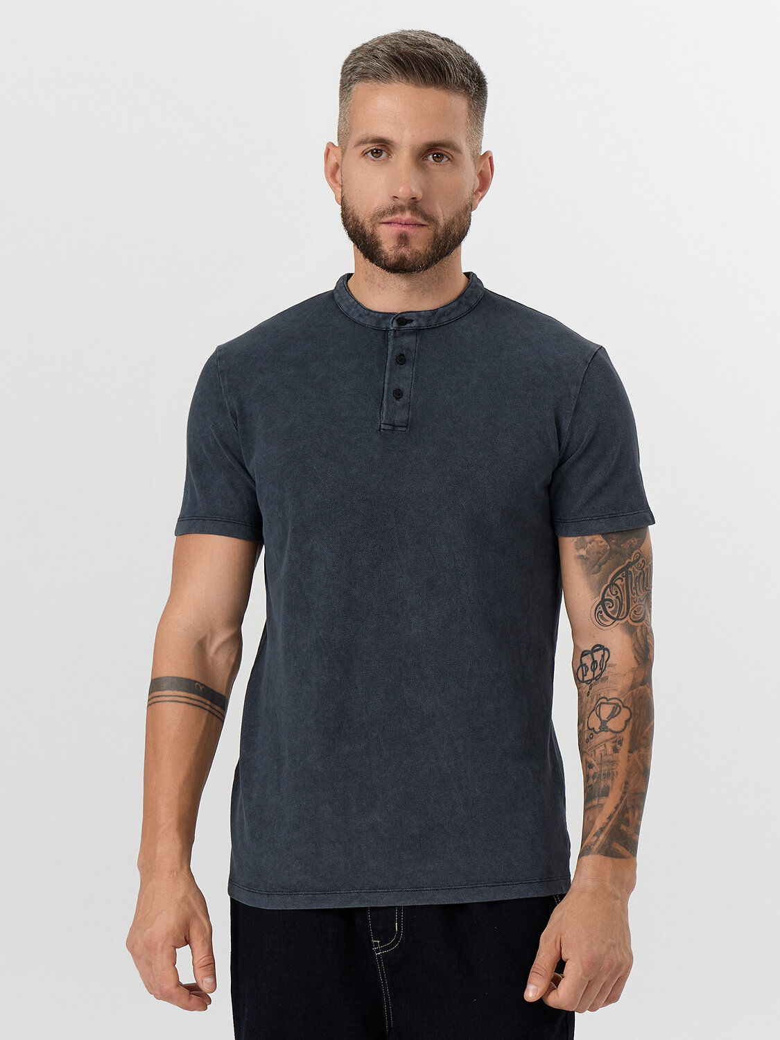 MARK FORMELLE Поло 550028 111697/1 ACID WASH черный
