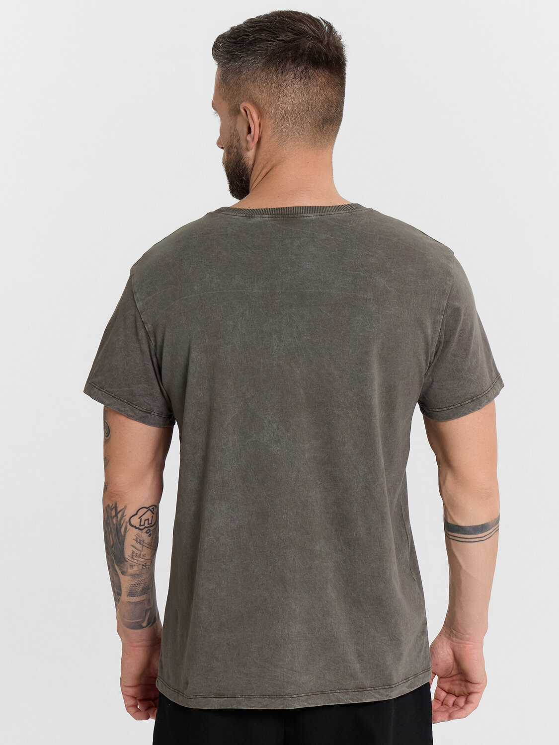 MARK FORMELLE Футболка 550049 111773 ACID WASH т.оливковый +печать