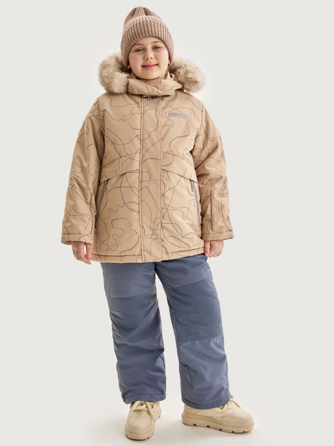 NIKASTYLE Костюм 550395 +7з5625 латте/серый