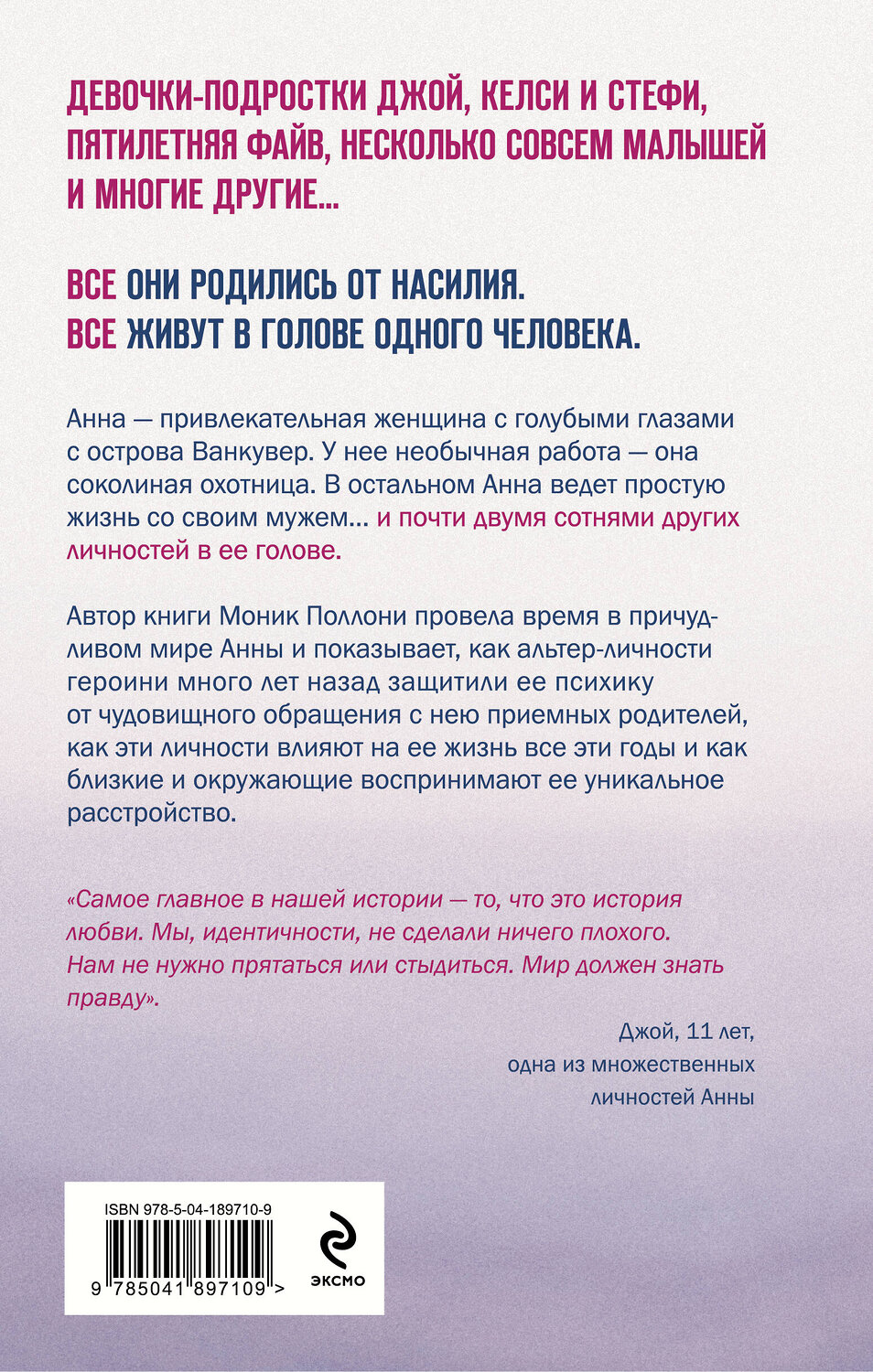 Эксмо Моник Поллони "200 голосов в моей голове. История женщины с самым уникальным расстройством личности" 551111 978-5-04-189710-9