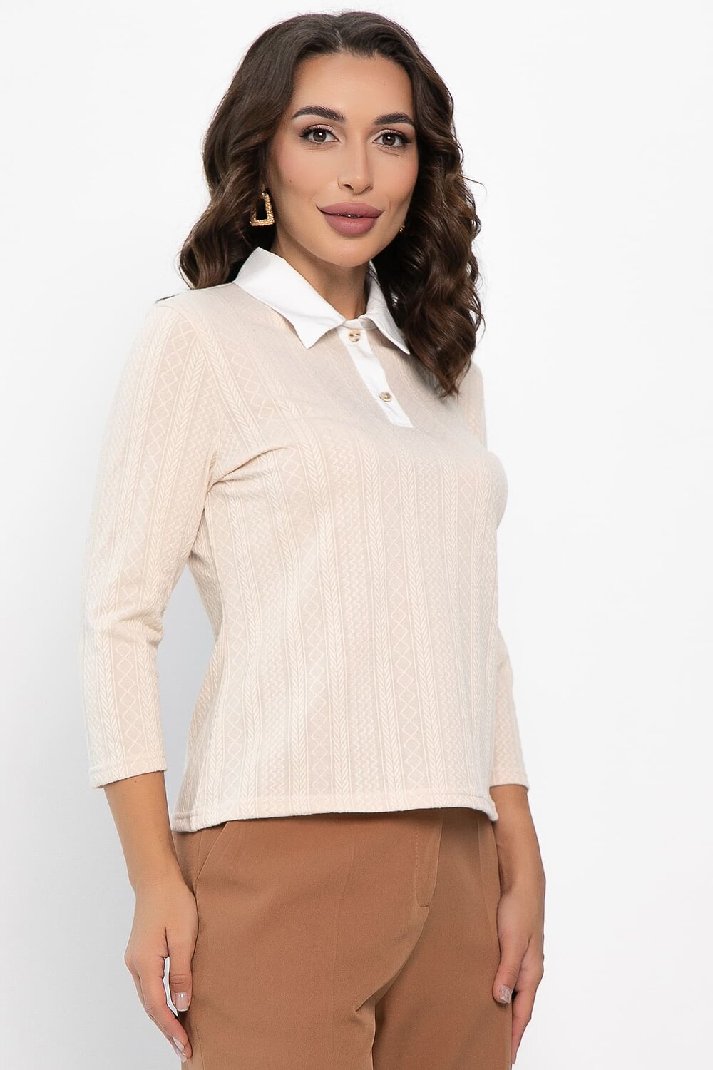 LT Collection Поло 551353 Б14152-10М бежевый