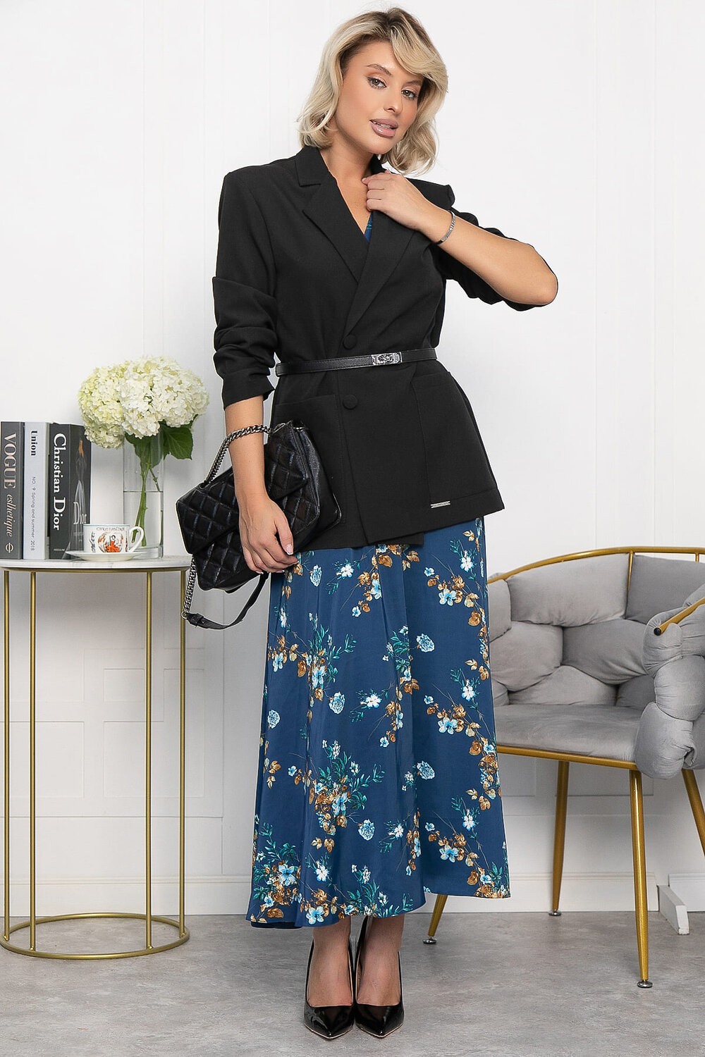 LT Collection Платье 551358 П14145-1М синий