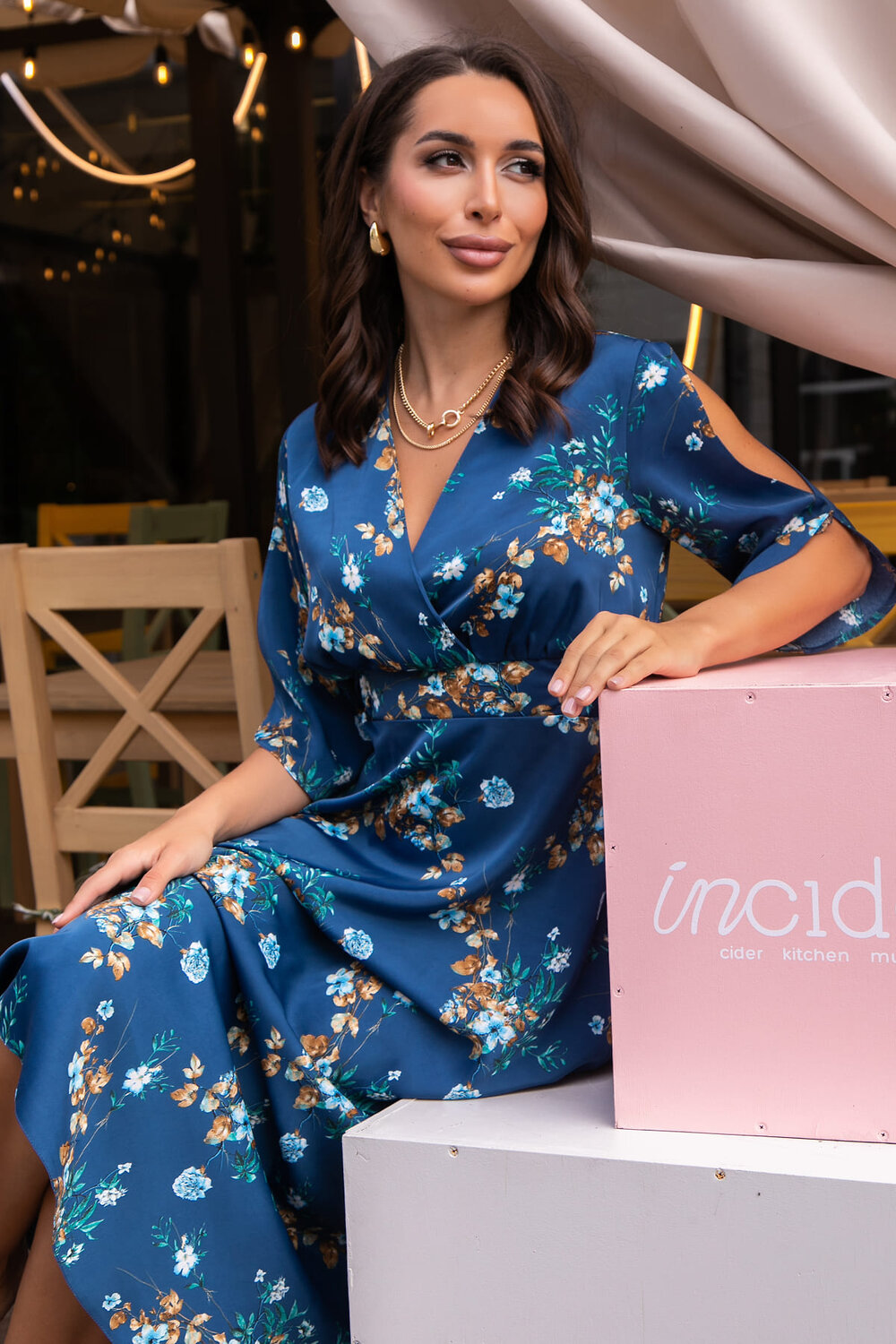 LT Collection Платье 551358 П14145-1М синий