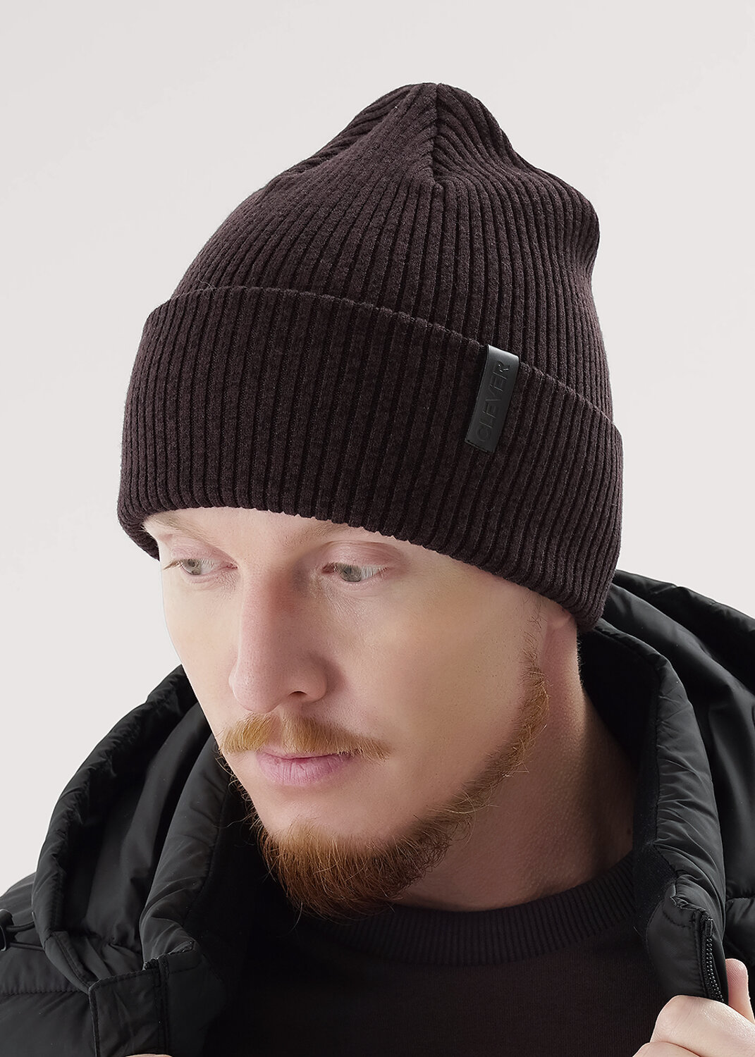 CLEVER Шапка 551770 454515вн т.коричневый/чёрный