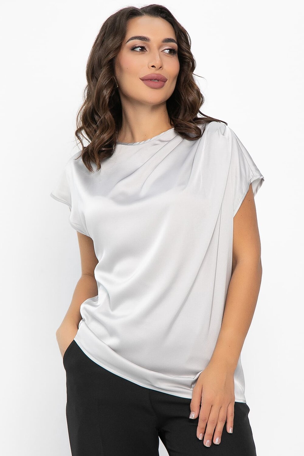 LT Collection Блуза 552007 Б14147-30М серый