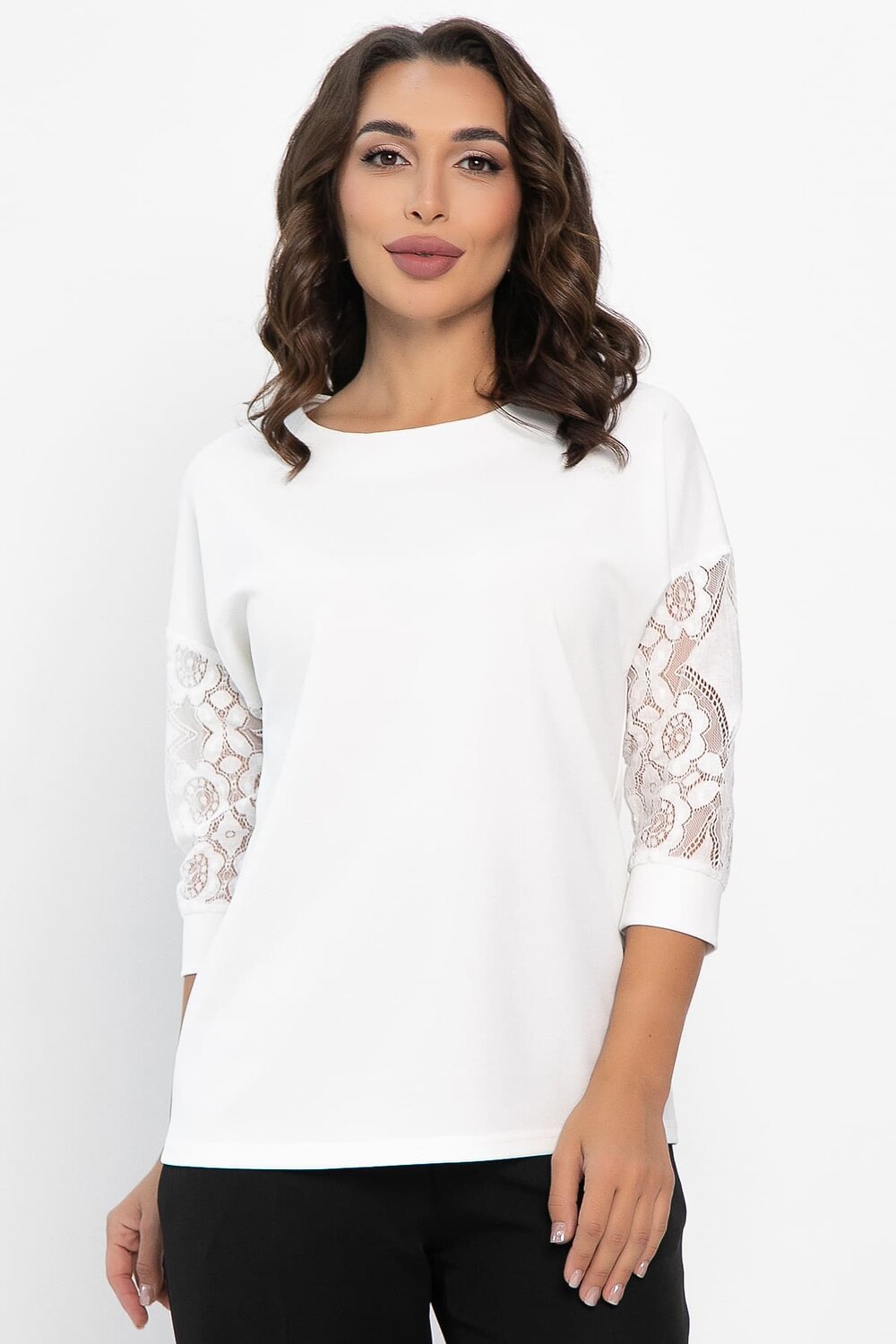 LT Collection Джемпер 552240 Б14117-48М молочный