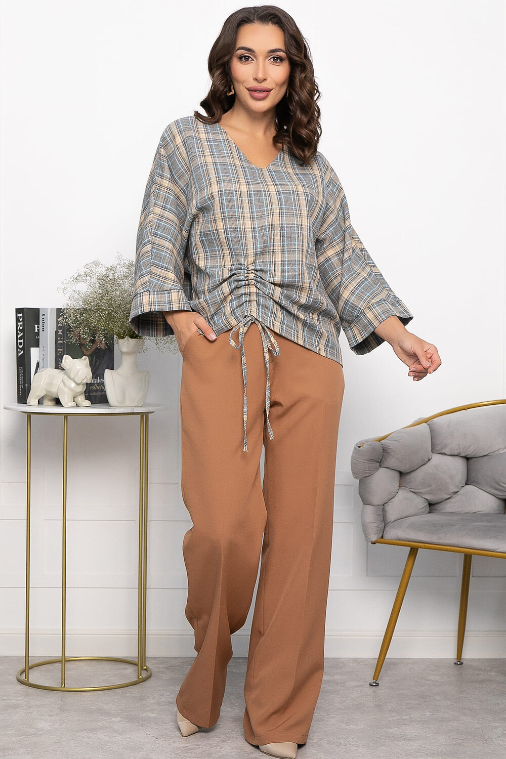 LT Collection Блуза 552245 Б14150-12М серый