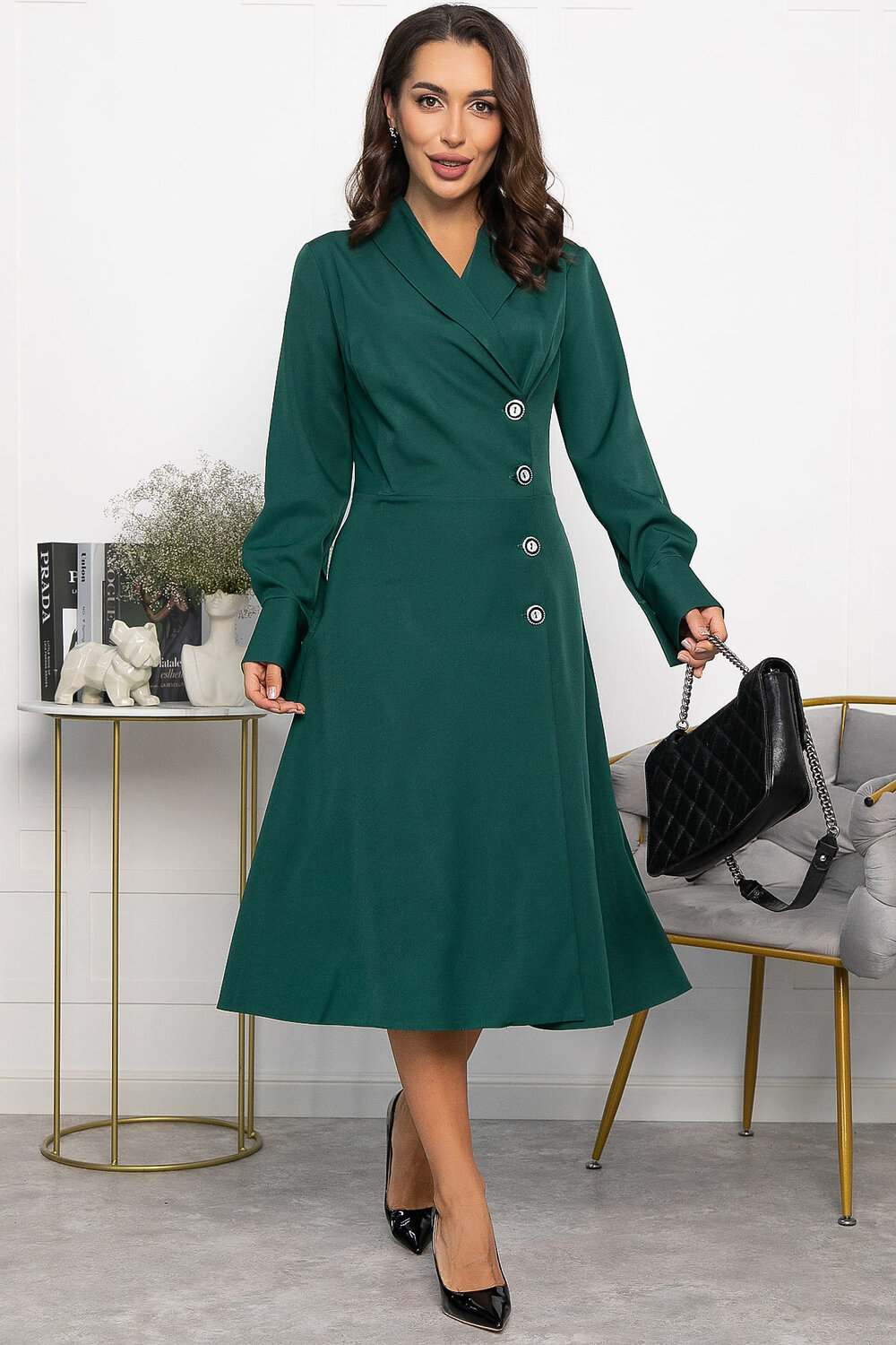 LT Collection Платье 552257 П14215-5М зеленый