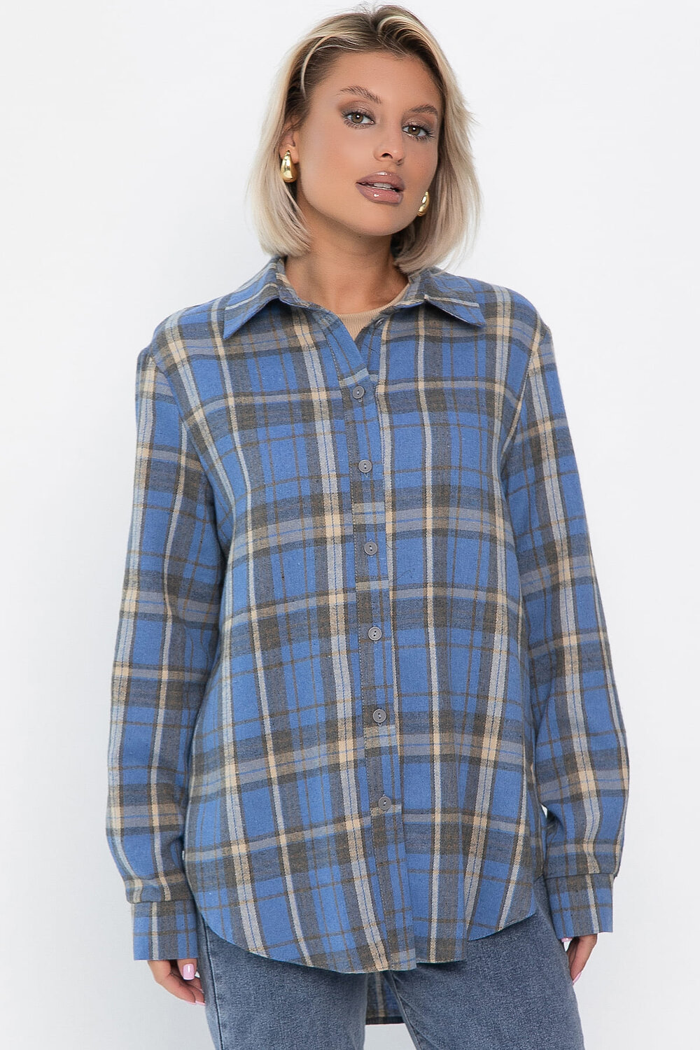 LT Collection Рубашка 552568 Б14133-7М голубой