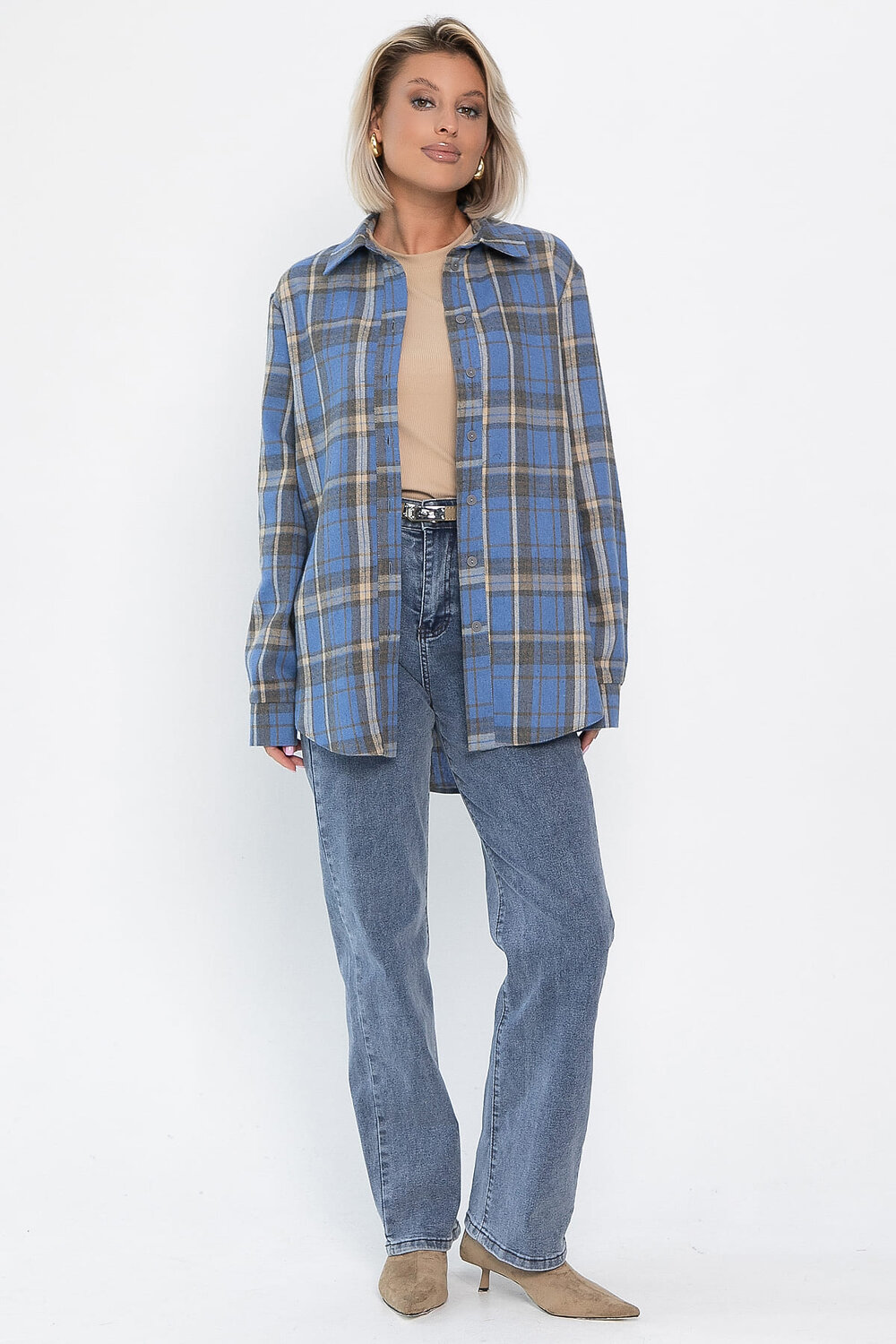LT Collection Рубашка 552568 Б14133-7М голубой