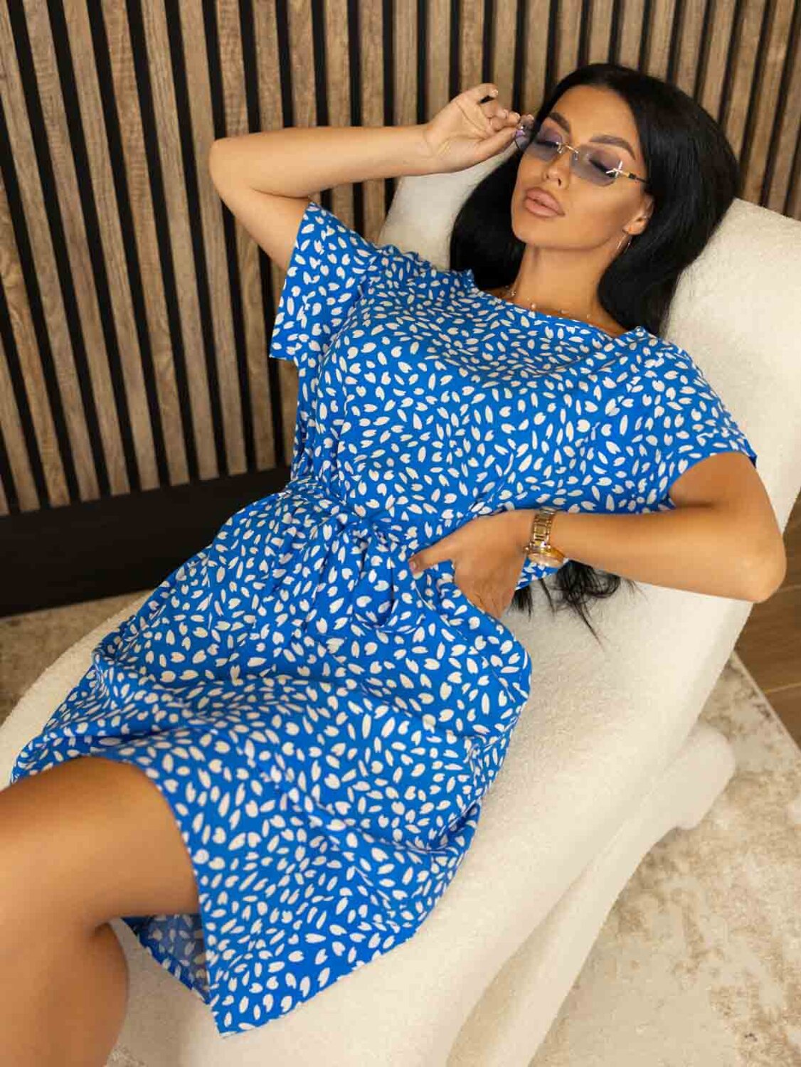 Текс-плюс Платье 552745 НФ-00227024 Голубой,белый