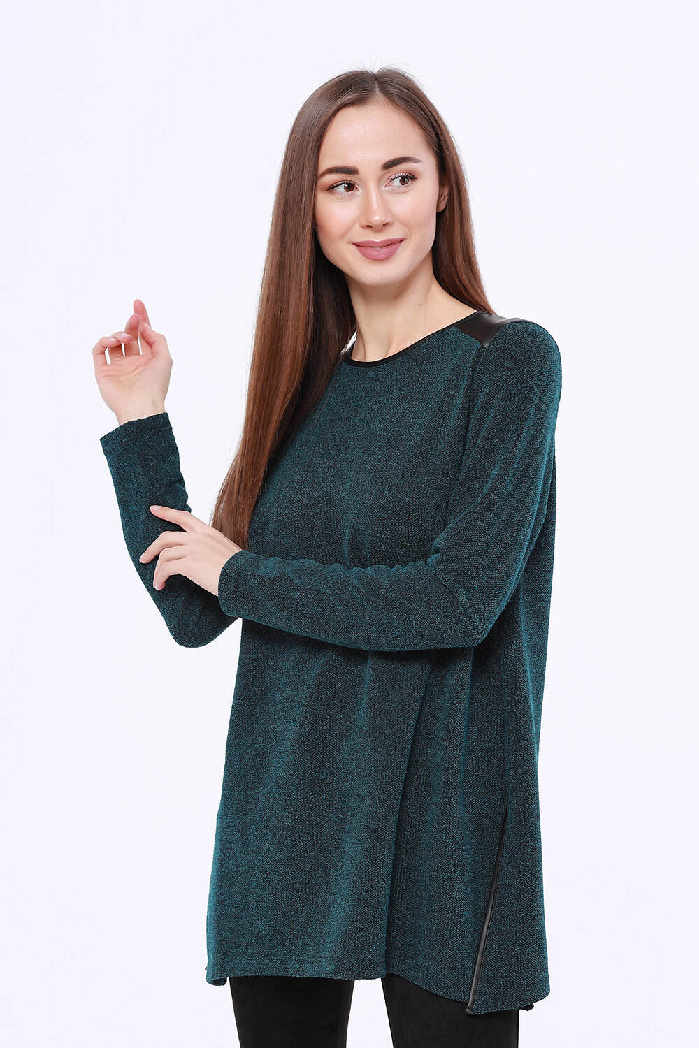 TEXCOM Джемпер 89130 2011-1095 Бирюзовый/черный