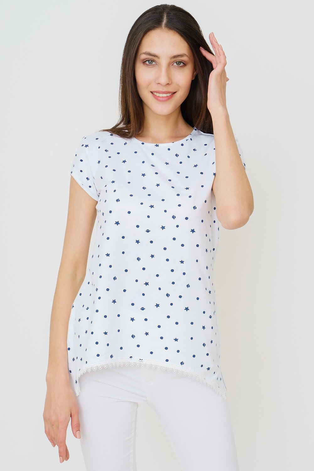 Binita Футболка 89164 157-2 бело-синий