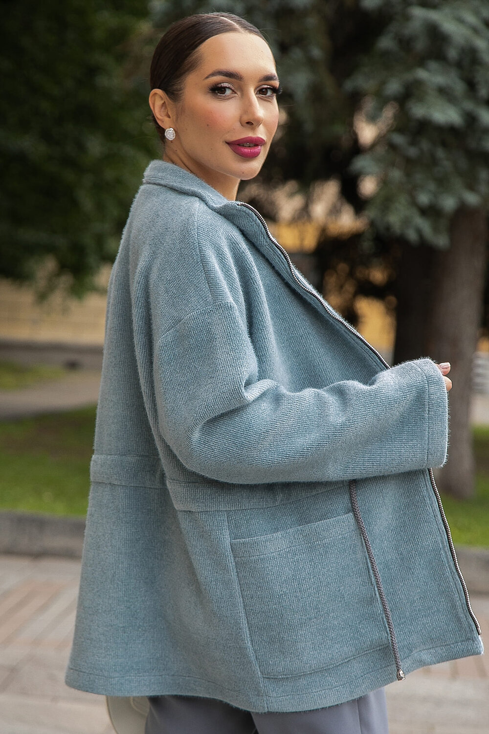 LT Collection Пальто 555464 Б14138-7М голубой