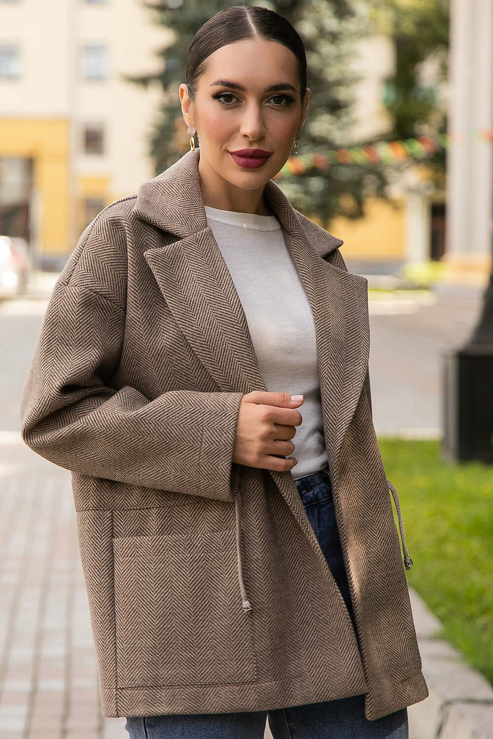 LT Collection Пальто 555467 Б14130-7М коричневый