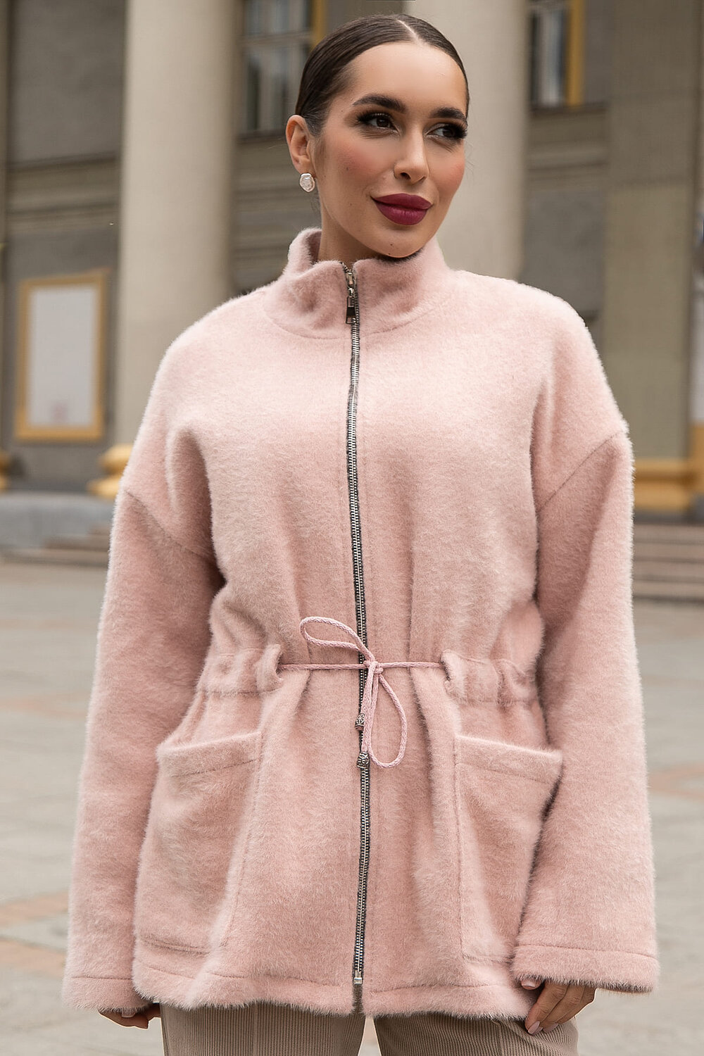 LT Collection Пальто 555468 Б14137-7М розовый