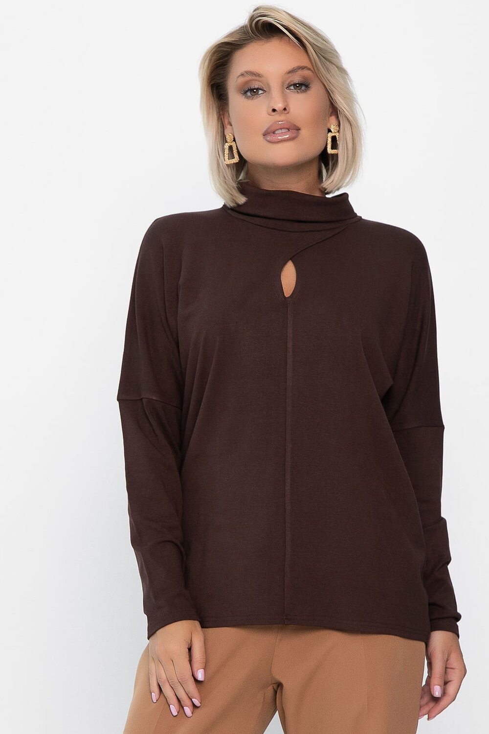 LT Collection Джемпер 555473 Б14241-1М коричневый