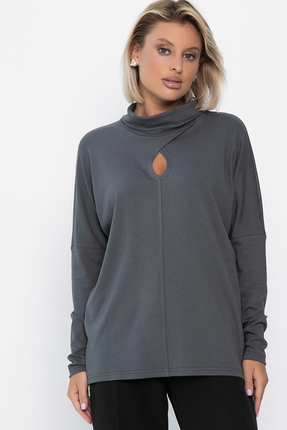 LT Collection Джемпер 555474 Б14242-1М серый