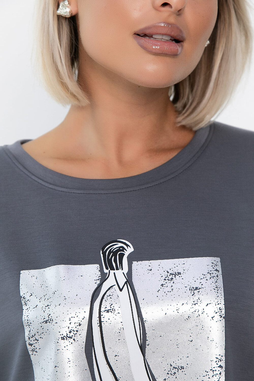 LT Collection Блуза 555480 Б14203-20М серый