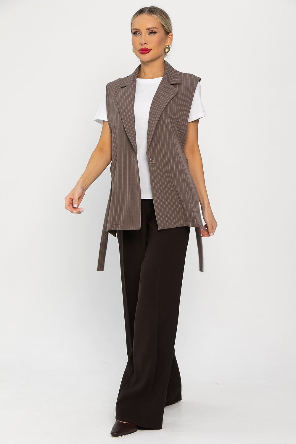 LT Collection Жилет 555970 Б14214-4М коричневый
