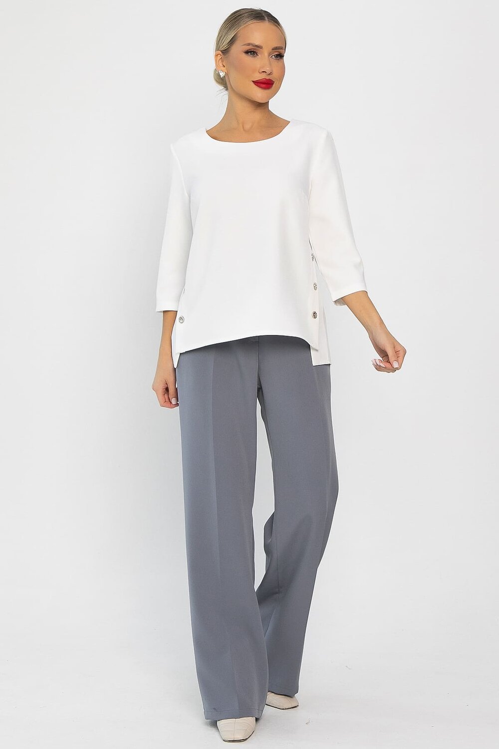 LT Collection Блуза 555977 Б14217-48М белый