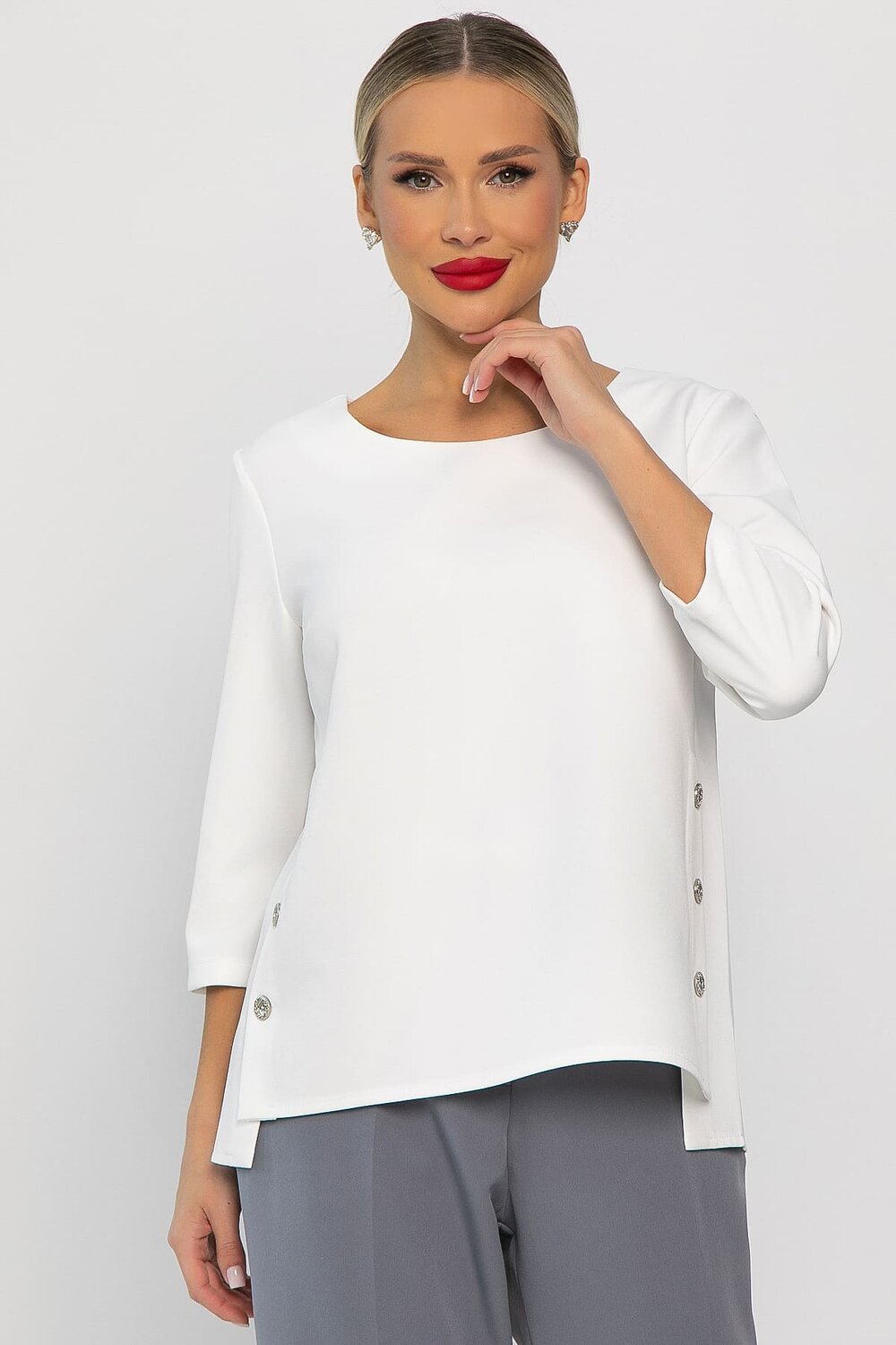 LT Collection Блуза 555977 Б14217-48М белый