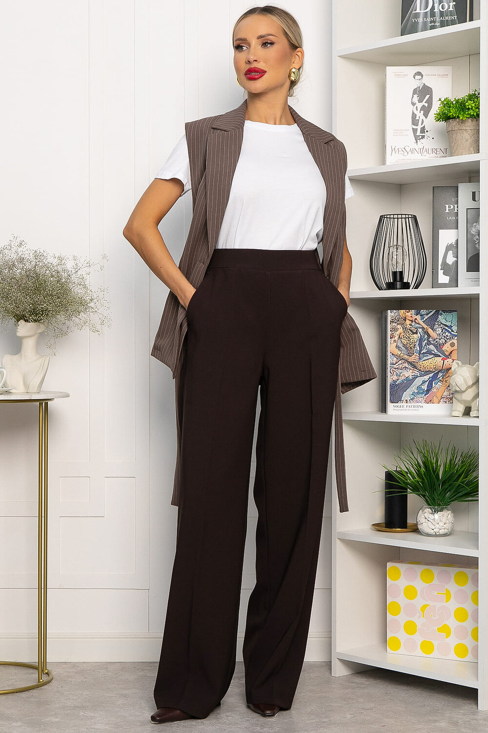LT Collection Брюки 555983 Б14261-18М Темно-коричневый
