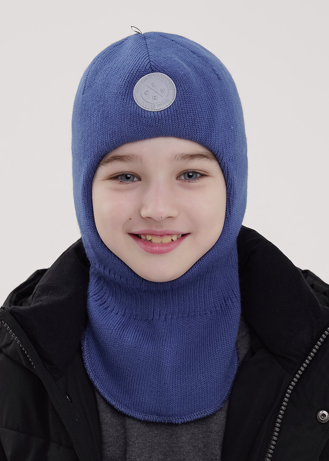 CLEVER Шапка 556007 453834ап флис св.джинсовый