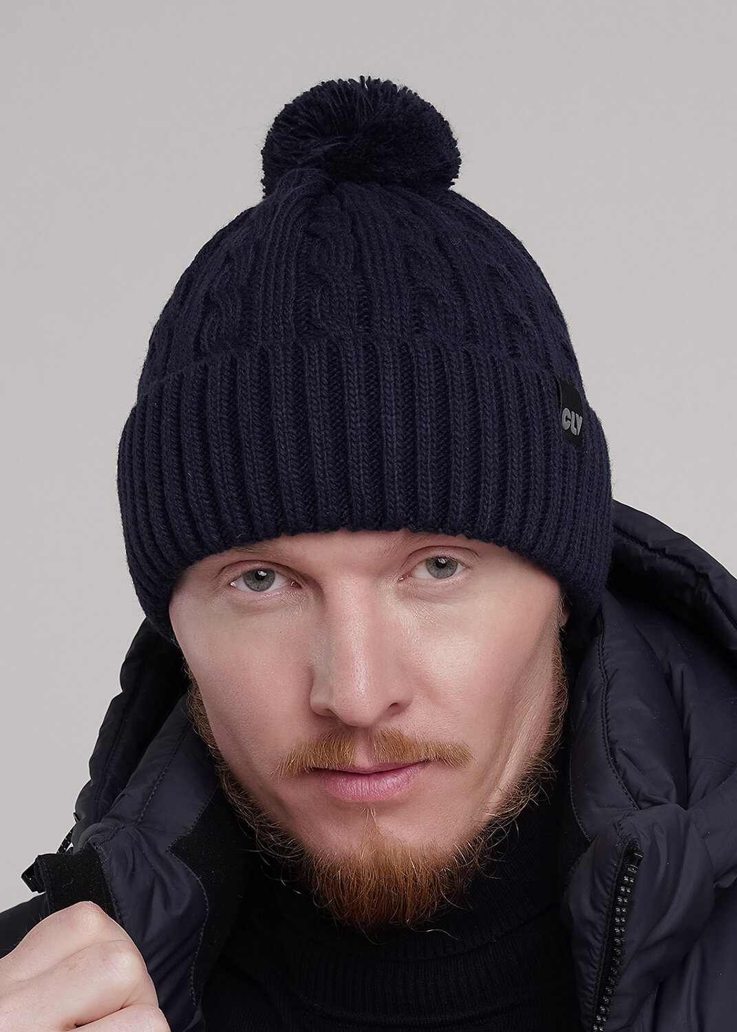 CLEVER Шапка 556136 454489ап флис т.синий