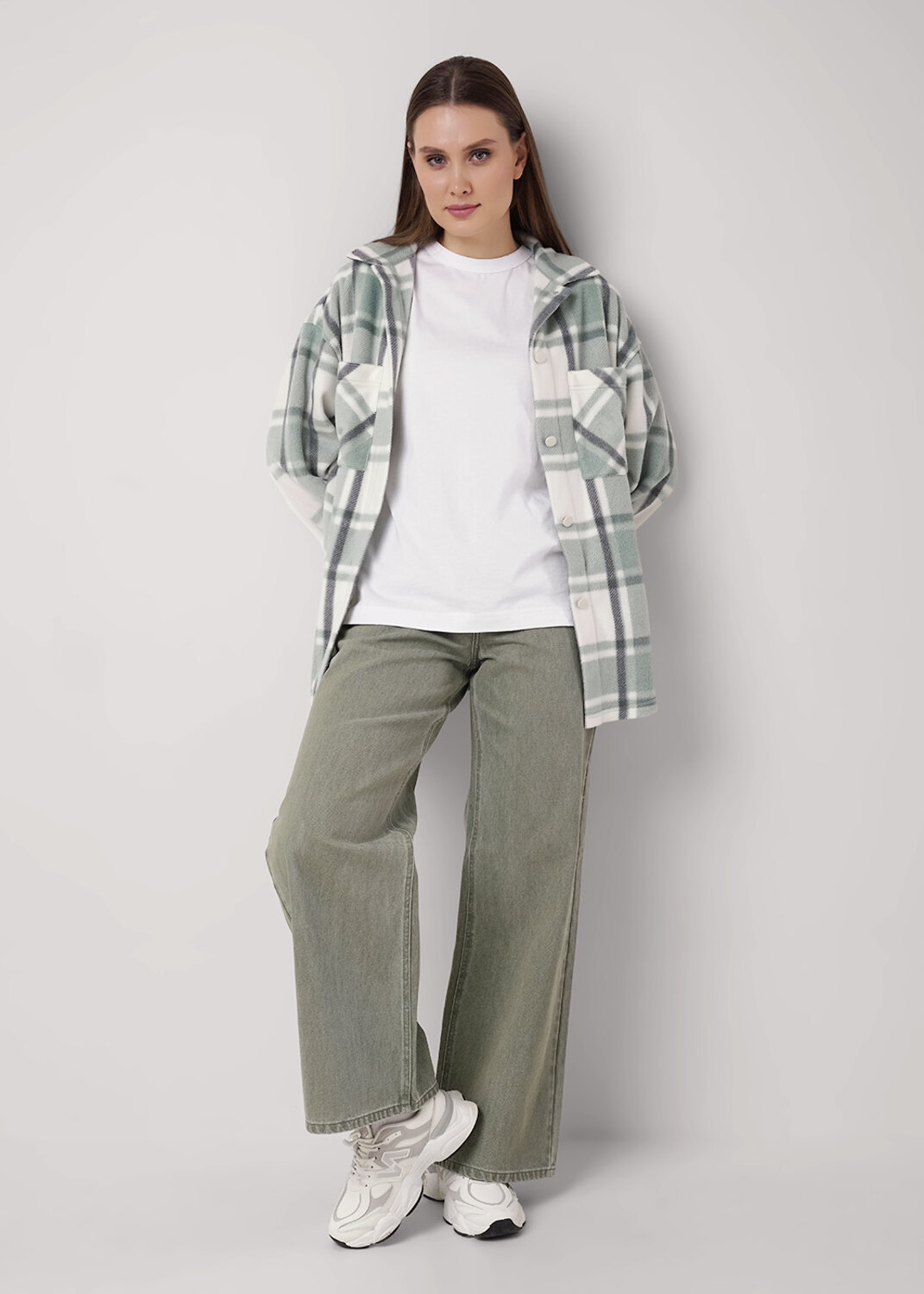 CLEVER Куртка 556187 LJ15-103/4 зелёный/молочный