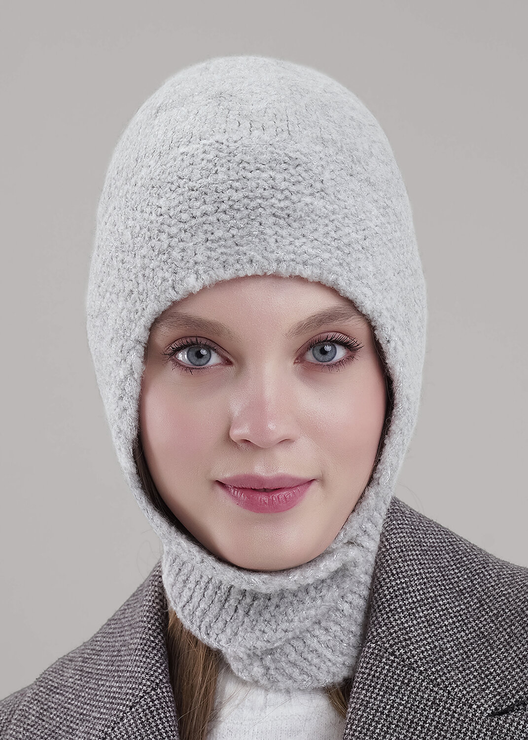 CLEVER Шапка 556344 454417фэш св.серый/серый металлик