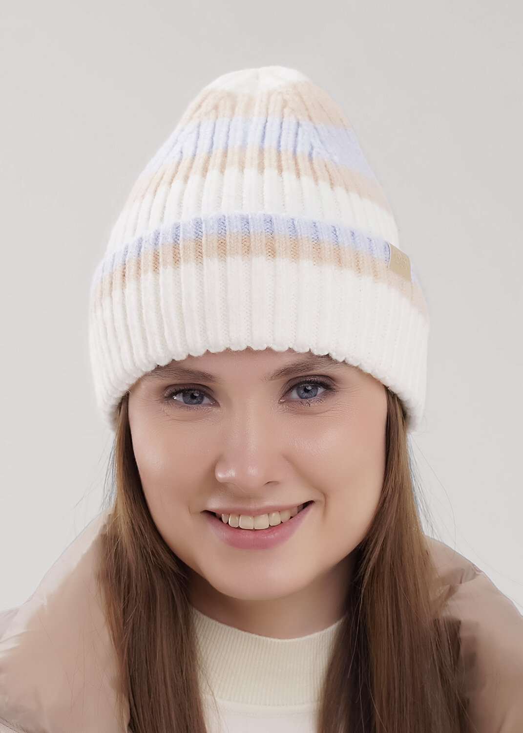 CLEVER Шапка 556390 454432фэш молочный/св.бежевый